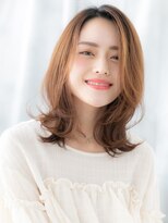 ドクターズ サロン ラブ(Dr's Salon LAB)&nbsp;外国人風ハイトーンカラー外ハネくびれロブh古河20代30代40代