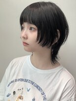 【馬場】髪質改善黒髪かわいい外ハネマッシュウルフ姫カット
