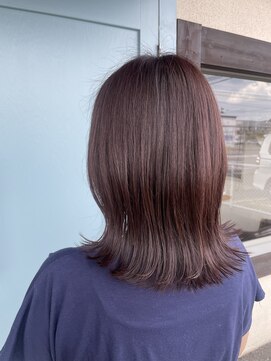 ヘアーデザイン キズナ(HAIR DESIGN Kizuna) 切りっぱなし外ハネミディアム