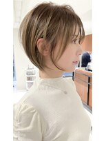 ゴカン バイ ジル ブラン 名古屋(Gokan by JIL BLAN)&nbsp;ハイライトバレイヤージュダブルカラーショートカット30代40代