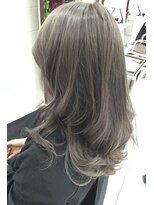 アッシュグレージュカラー　赤味ゼロ透明感カラー冬カラー
