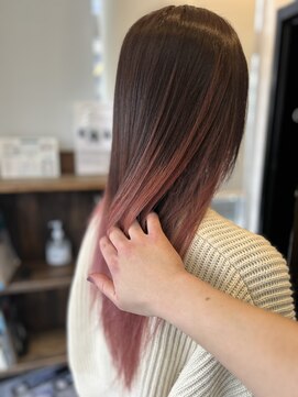 ザ カラー ラボ(THE COLOR LABO) ストレートでも決まるグラデーションカラー　ペールピンク