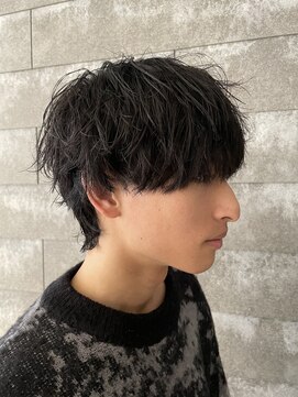 ニアウ 伊勢崎連取店(Niau) メンズマッシュウルフツイストスパイラルパーマ