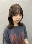 ブリーチなしダブルカラーでオリーブベージュ