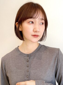 セイドット リー(Say. Ree) Say.ぱつっと切りっぱなしミニボブ小顔カットナチュラルブラウン