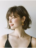 大人女性/ヘアセット/ボブルフ/ネビージュ/小顔/ワンレン