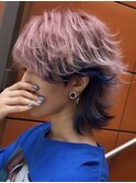 ペールピンク、ネイビーエンドandインナーカラー
