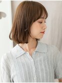 □ナチュラルブラウンくせ毛風小顔抜け感ボブ416-2川口20代30代