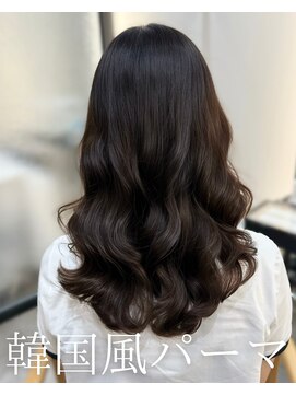 アミー 池袋(Ammy) コテ巻き風パーマ /韓国風パーマ/暗髪カラー/レイヤーカット