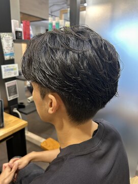 大人毛流れパーマ