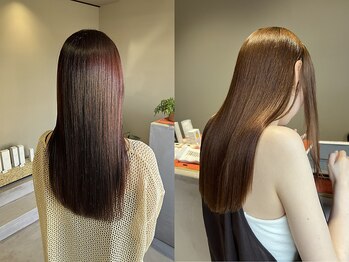 トゥモローズ(TOMORROWS)の写真/ナチュラルで手触りが柔らかく扱いやすいストレートで朝のスタイリングも楽に◎忙しい朝の時短にも♪