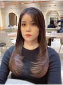 暗めカラー/韓国巻き/レイヤーカット/髪質改善/縮毛矯正/錦糸町