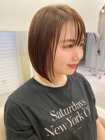 アール ヘアー デザイン(r hair design)&nbsp;小顔見せショートベージュカラーブリーチしない透明感カラー