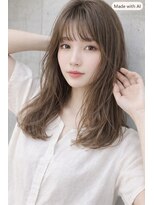ヘアーズ ベリー あびこ店(hairs BERRY) 20代30代40代50代夏向け抜け感ミディアムミルクブラウン