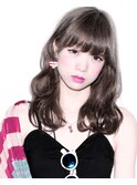『カット+ハーフブリーチ+ホワイトブラウン/グレージュ 』FB3
