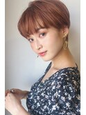 ピンクブラウン　ベリーショートスタイル　【レセ流山店】