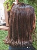 〈NOB日ノ出町店〉Aラインボブ外ハネボブルフマロンベージュ