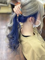 ヘアー クリエイション アミー あびこ店(Hair Creation ami) ホワイトシルバーコバルトブルー