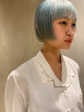 ビビト(bibito) bibito ミニボフ ボブ ペールグリーン ブリーチ ブルー