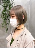 ハニーシルバーハニーブロンドハイトーンボブ