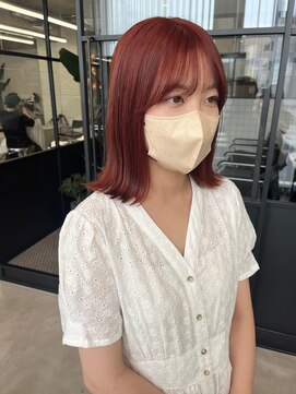 アンドスタイル(&style) 【大名店　江藤】オレンジブラウン　ケアブリーチカラー