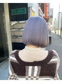 ボブ×ラベンダーカラー