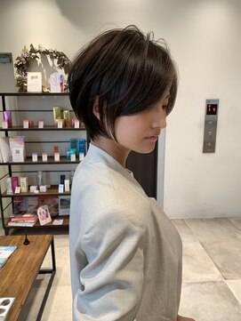 バンプ ギンザ(BUMP GINZA) 30代、40代/丸みくびれショートボブ×白髪染めハイライト/大宮