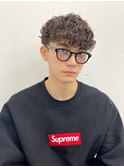 メンズマッシュパーマ波巻きスパイラルパーマツイストパーマ束感