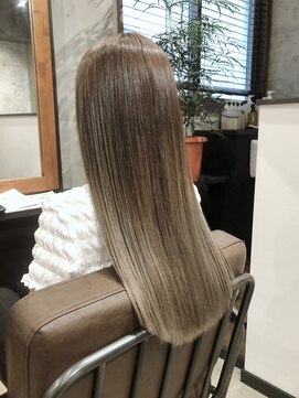 ミモザ ビカミドウ 自由が丘(Mimosa Bigamido) ▼20代ロング バレイヤージュ グラデーション艶カラー