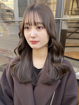 ミリ(mm) レイヤーカット ブラウンベージュ カラー 韓国 髪質改善 仙台