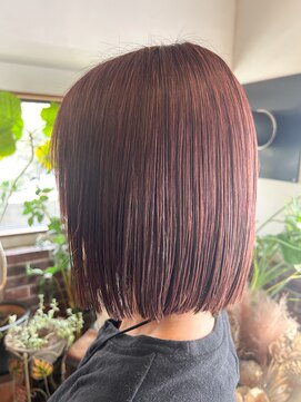 ハディーカヘアー(Hadeeca hair) 【hadeeca hair】ストレートボブ×ピンクベージュ