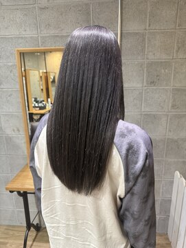セプトヘア(sept hair) ロングスタイル　グレージュカラー