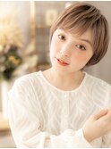 ハイライトカラーオン眉小顔こなれショートc6大宮20代30代40代