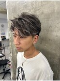 ハイライトカラーミルクティーベージュレイヤーカット