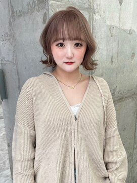 アロ 大阪梅田(alo) 【momoa】柔らかミルクティーベージュ《ブリーチ/大阪梅田》