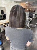 切りっぱなしボブ/ハイライト