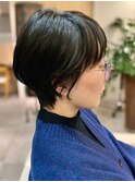 本八幡×黒髪×小顔カット×大人ショート