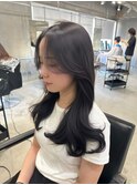 黒髪/クラゲヘアー/オリーブグレー/小顔/ココアベージュ/渋谷