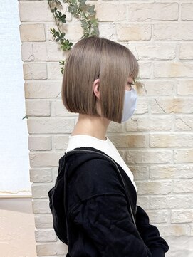 くすみベージュボブ♪