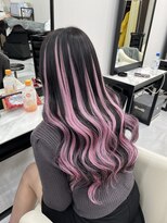 ウィステル(wistell) 【エクステで作る】ピンクバレイヤージュ!!/ピンク/ブラック