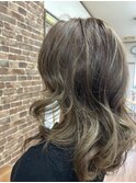 ロング巻き髪風スタイル