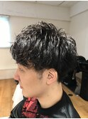 刈上げ×ツイストスパイラルパーマ