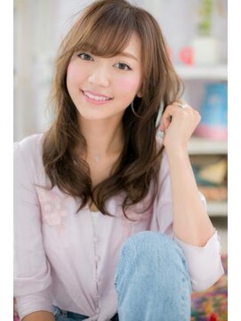 ヘアアンドビューティー ミック(Hair & Beauty miq) シースルーバング♪外国人風ゆるふわカール小顔ロングc1