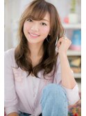 シースルーバング♪外国人風ゆるふわカール小顔ロングc1