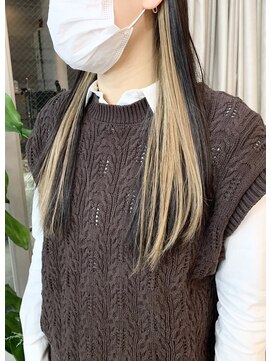 サクラ オモテサンドウ(SAKURA) インナーカラー　イヤリングカラー　ブロンドベージュ