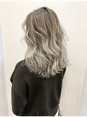 シルバーグレージュ×バレイヤージュ(グラデーション)