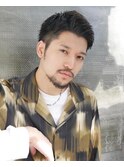 ボックスショート ツーブロック 漢気アップバング