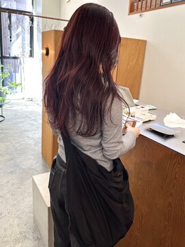 ニール シトロン 名古屋 伏見 丸の内(NEELU citron) 【Neelu__rie】1カラーで作るレッドカラー