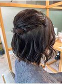 結婚式お呼ばれヘアセット/ボブアレンジ/ヘアアレンジ