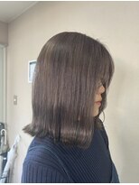 ヘアーアートミュージアム(Hair Art Museum)&nbsp;パープルグレージュ/ブリーチ履歴あり/切りっぱなし